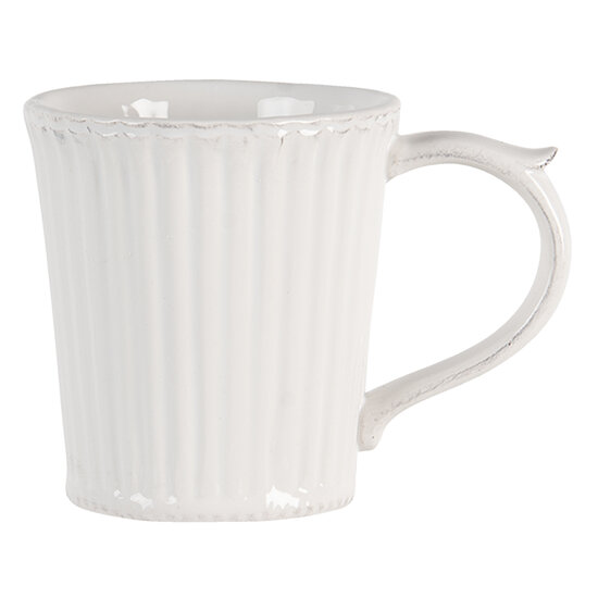 Clayre &amp; Eef   | Servies Mok Wit 13x9x10 cm / 250 ml | PLMU