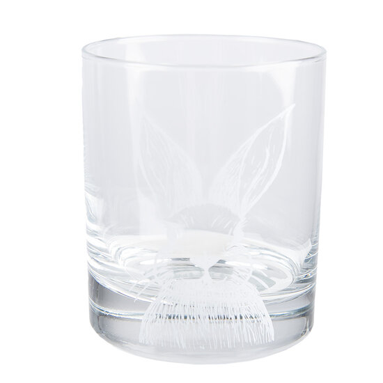 Clayre &amp; Eef   | Waterglas Transparant Wit &oslash; 7x9 cm / 300 ml | RAEGL0005