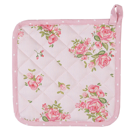 Clayre &amp; Eef   | Pannenlap Roze 20x20 cm | SWR45