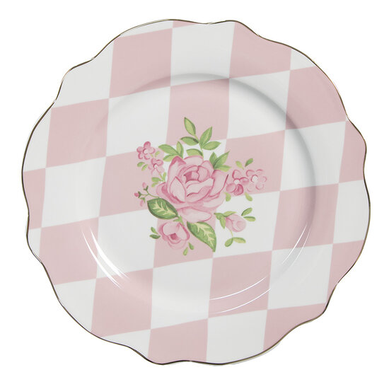 Clayre &amp; Eef   | Servies Ontbijtbord Roze &oslash; 20x2 cm | SWRDP