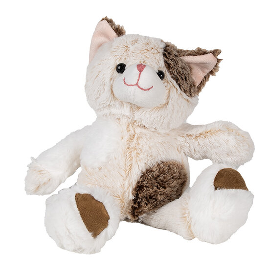 Clayre &amp; Eef   | Decoratie Knuffel Kat Beige Bruin 17x13x30 cm | TW0588