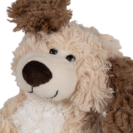 Clayre &amp; Eef   | Decoratie Knuffel Hond Beige Bruin 18x18x21 cm | TW0590S