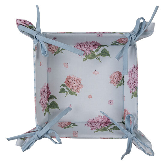 Clayre &amp; Eef   | Broodmand Wit, Roze, Groen 35x35x8 cm | VTG47