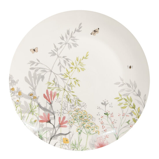 Clayre &amp; Eef   | Servies Dinerbord Wit &oslash; 26x2 cm | WFFFP