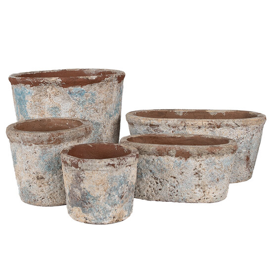 Clayre &amp; Eef   | Bloempot Binnen Beige 19x11x10 cm | 6TE0528M