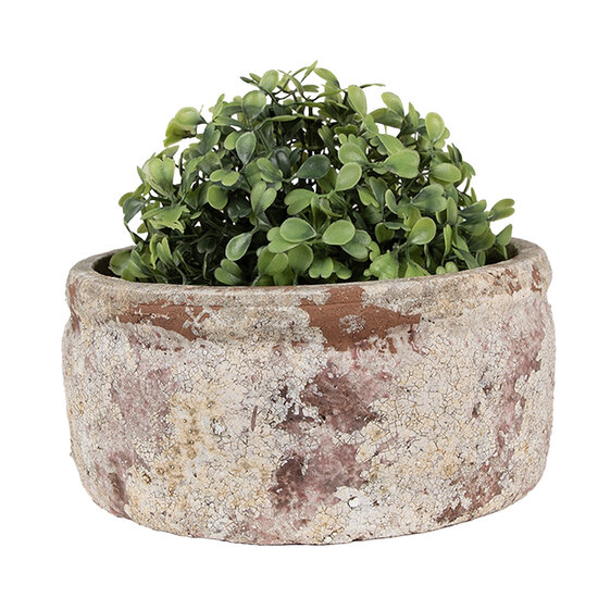 Clayre &amp; Eef   | Bloempot Binnen Beige &oslash; 18x8 cm | 6TE0529M