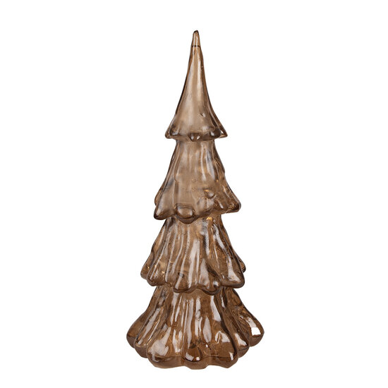 Clayre &amp; Eef   | Kerstdecoratie Beeld Kerstboom Goudkleurig &oslash; 14x33 cm | 6PR4363