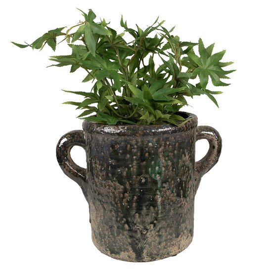 Clayre &amp; Eef   | Bloempot Binnen Groen 26x17x20 cm | 6TE0521L