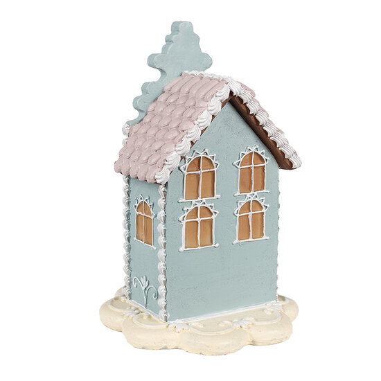 Clayre &amp; Eef   | Decoratie Huis Blauw 13x13x20 cm | 6PR4356