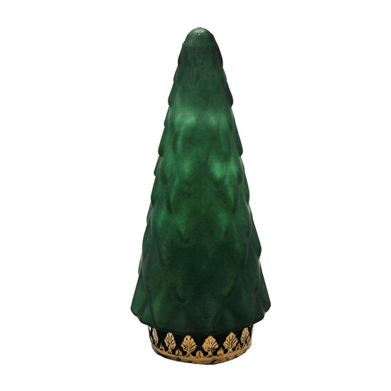 Clayre &amp; Eef   | Kerstdecoratie Beeld Kerstboom met LED Groen &oslash; 11x24 cm | 6GL4580