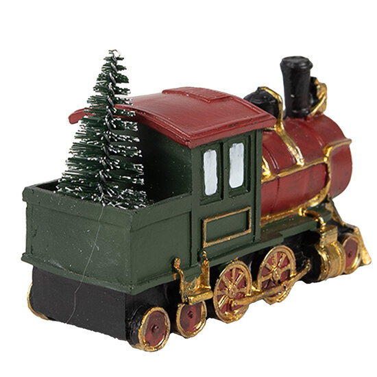 Clayre &amp; Eef   | Kerstdecoratie Locomotief Rood 11x5x7 cm | 6PR4335