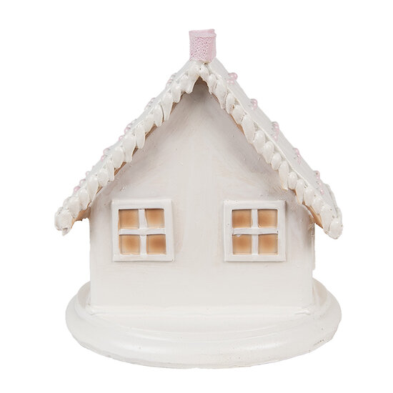 Clayre &amp; Eef   | Decoratie Huis met LED Wit 13x13x13 cm / 2xAAA | 6PR4348