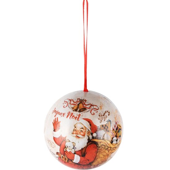 Dekoratief | Hanger bal opvulbaar &#039;Classic Santa&#039;, metaal, 7x7x7cm | A245778