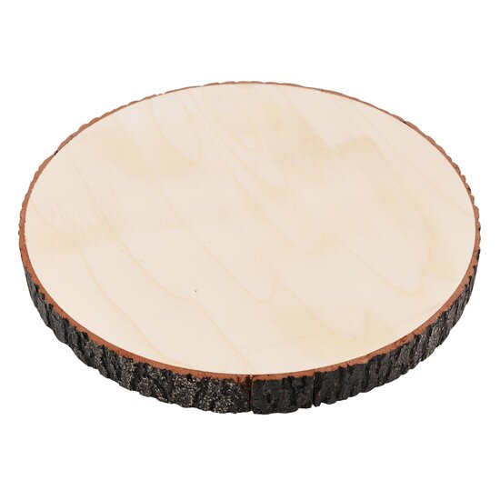 Dekoratief | Deco plankje rond, naturel, hout, 25x25x2cm | A245823