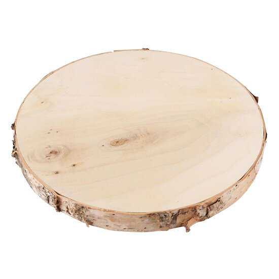 Dekoratief | Deco plankje rond, naturel, hout, 20x20x2cm | A245826