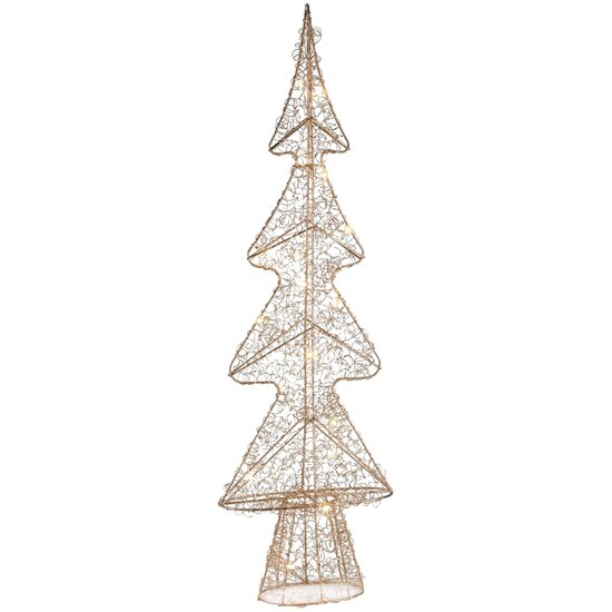 Dekoratief | Deco boom &#039;Wired&#039;, goud, LED, 21x9x68cm | A245860