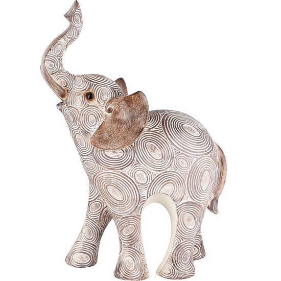 Dekoratief | Deco olifant &#039;Selly&#039;, naturel, resina, 20x9x29cm | A245934