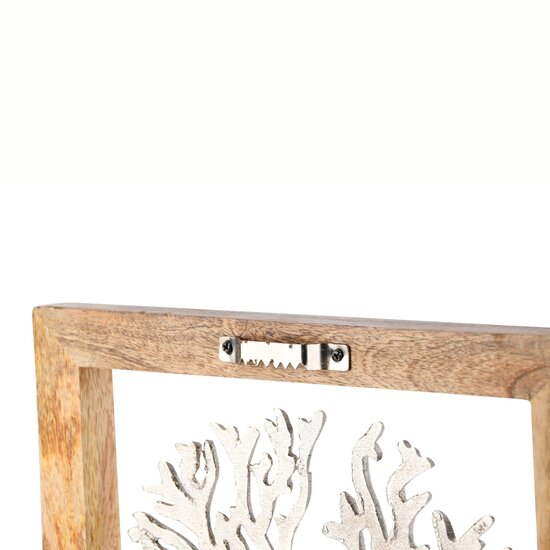 Dekoratief | Wanddeco frame &#039;Tree of Life&#039;, zilver, hout/aluminium, 21x6x27cm | A248118