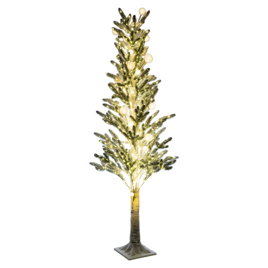 Dekoratief | Decoratieboom &#039;White Bulbs&#039;, groen/wit, pvc, 1500 LED, 200cm | A249045