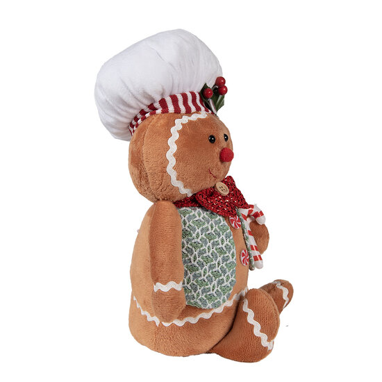 Clayre &amp; Eef   | Decoratie peperkoekpop Bruin Wit 19x14x35 cm | 65583