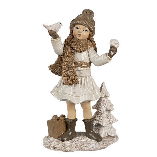 Clayre &amp; Eef   | Kerstdecoratie Kind Beige 9x6x16 cm | 6PR4162