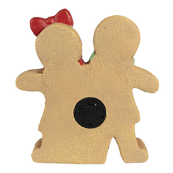 Clayre &amp; Eef   | Decoratie peperkoekpoppen met LED Bruin Wit 31x10x35 cm | 6MG0049