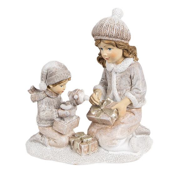 Clayre &amp; Eef   | Kerstdecoratie Kind Beige 13x7x15 cm | 6PR4163