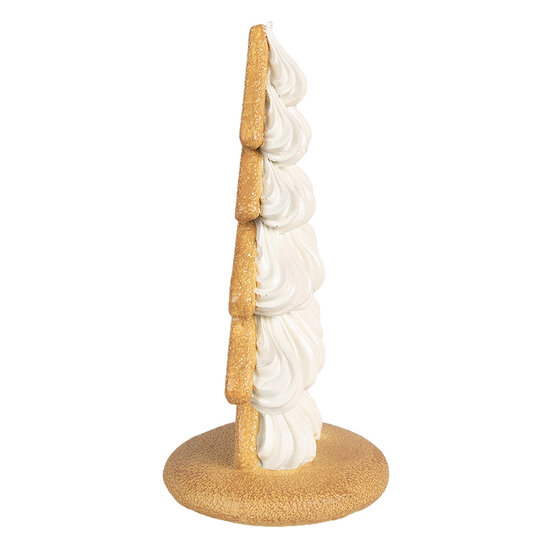 Clayre &amp; Eef   | Kerstdecoratie Kerstboom Beige Bruin 13x10x21 cm | 6PR4242