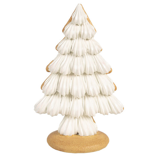 Clayre &amp; Eef   | Kerstdecoratie Beeld Kerstboom Beige Bruin 17x11x26 cm | 6PR4243