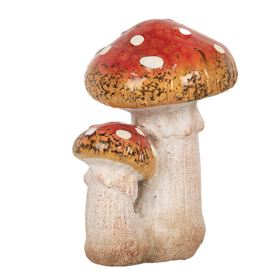 Clayre &amp; Eef   | Decoratie Paddenstoelen Rood Wit 8x8x12 cm | 6CE1752