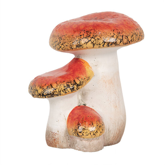 Clayre &amp; Eef   | Decoratie Paddenstoelen Rood Wit 10x9x12 cm | 6CE1756