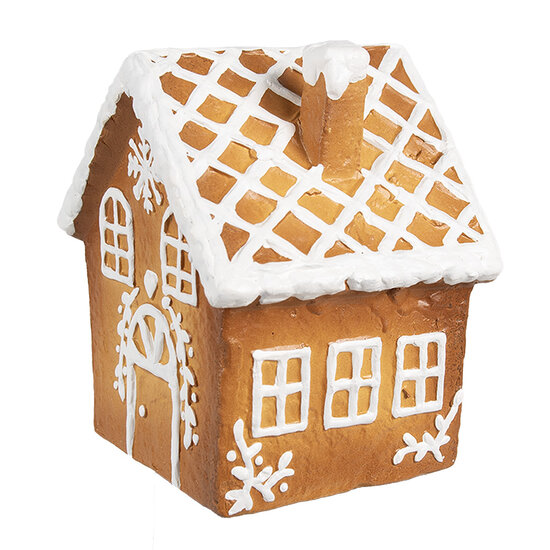 Clayre &amp; Eef   | Decoratie Huisje Bruin 14x12x15 cm | 6CE1806