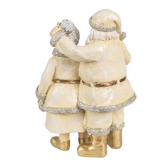 Clayre &amp; Eef   | Kerstdecoratie Kerstman en kerstvrouw 11x8x16 cm | 6PR4166