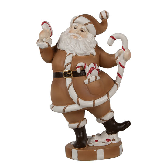 Clayre &amp; Eef   | Kerstdecoratie Kerstman Bruin 12x9x20 cm | 6PR4276