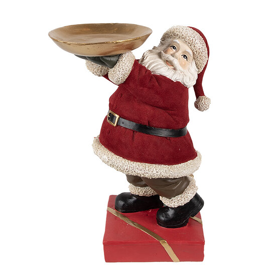 Clayre &amp; Eef   | Kerstdecoratie Kerstman Rood 17x13x26 cm | 6PR4300