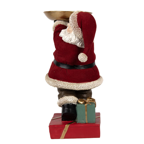 Clayre &amp; Eef   | Kerstdecoratie Kerstman Rood 17x13x26 cm | 6PR4300