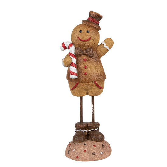 Clayre &amp; Eef   | Decoratie peperkoekpop Bruin 7x7x18 cm | 6PR4272