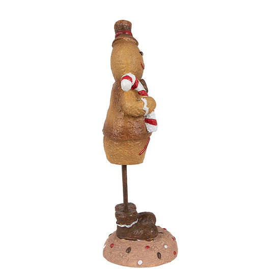 Clayre &amp; Eef   | Decoratie peperkoekpop Bruin 7x7x18 cm | 6PR4272