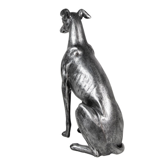 Clayre &amp; Eef   | Decoratie Beeld Hond Zilverkleurig 20x10x30 cm | 6PR5068