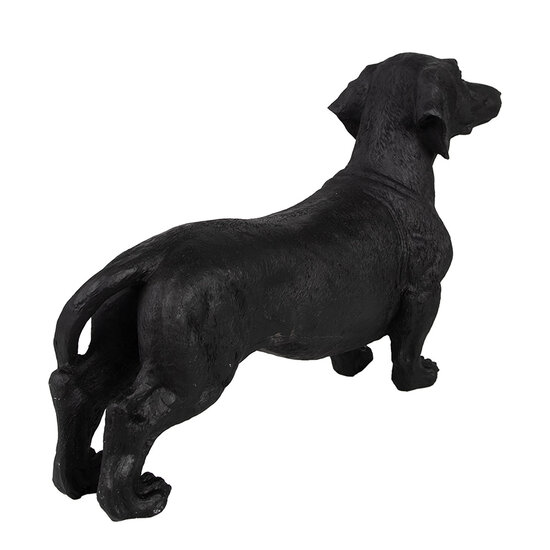 Clayre &amp; Eef   | Decoratie Beeld Hond Zwart 37x11x23 cm | 6PR5070