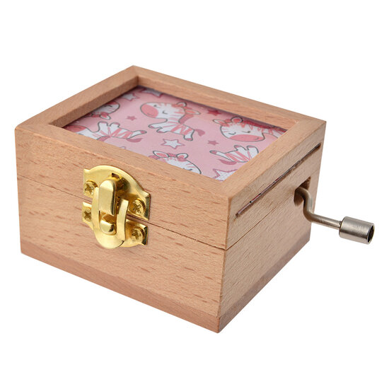 Clayre &amp; Eef   | Muziekdoos Roze Bruin 9x6x4 cm | 65653