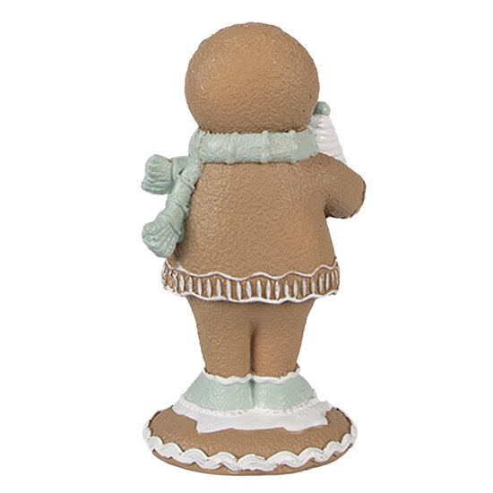 Clayre &amp; Eef   | Decoratie peperkoekpop Bruin Groen 6x4x11 cm | 6PR4319