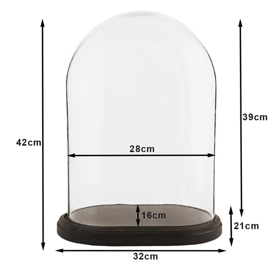 Clayre &amp; Eef   | Stolp Transparant 32x21x42 cm | 6GL1267