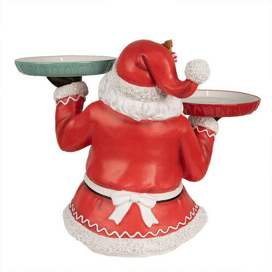 Clayre &amp; Eef   | Kerstdecoratie Beeld Kerstman Rood Wit 55x33x44 cm | 6PR4248