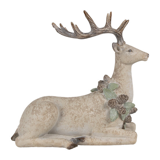 Clayre &amp; Eef   | Decoratie hert Bruin 32x16x51 cm | 6PR4286