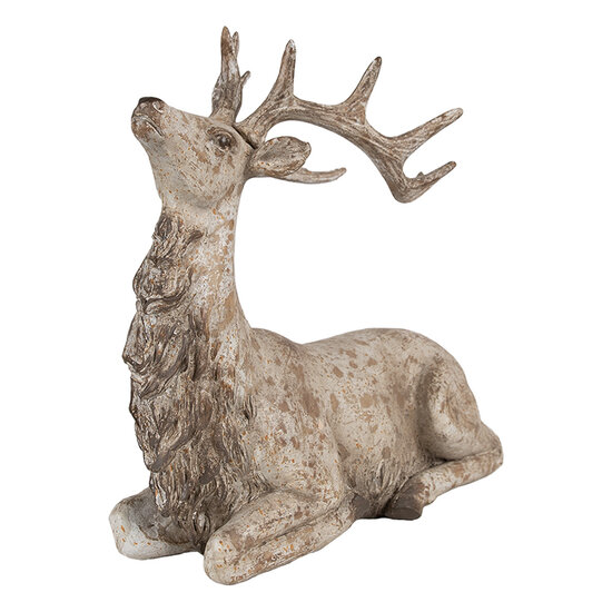 Clayre &amp; Eef   | Decoratie hert Bruin 29x15x27 cm | 6PR4287