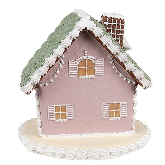 Clayre &amp; Eef   | Decoratie Huis Roze 13x13x12 cm | 6PR4355