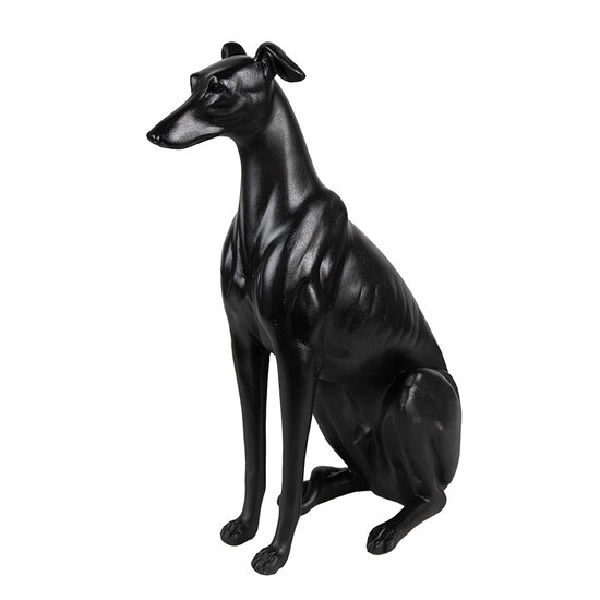 Clayre &amp; Eef   | Decoratie Beeld Hond Zwart 20x10x30 cm | 6PR5069