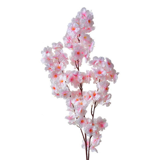 Clayre &amp; Eef   | Decoratie tak met bloemen Roze Wit 20x10x106 cm | 5PL0072