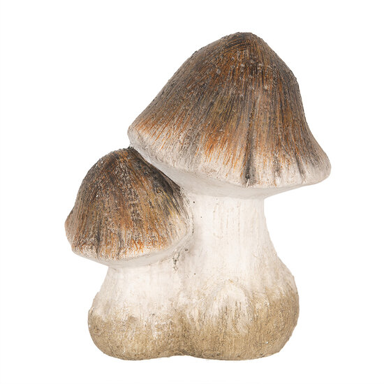 Clayre &amp; Eef   | Decoratie Paddenstoelen Bruin Wit 10x7x12 cm | 6CE1768